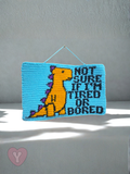Tired-or-Bored Dino Wall Hanging